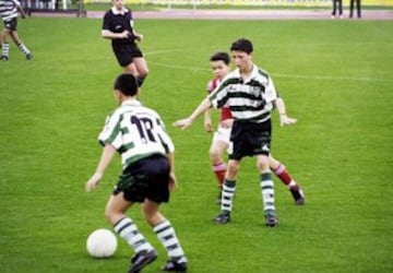 Cristiano Ronaldo en la cantera del Sporting de Lisboa. 