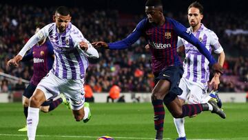 16/02/19 PARTIDO SEGUNDA DIVISION
BARCELONA - REAL VALLADOLID
Joaquin Fernandez (2) Valladolid CF
Ousmane Dembele (11) FC Barcelona