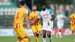 Momento del partido amistoso de pretemporada entre el Girona y el Nápoles.