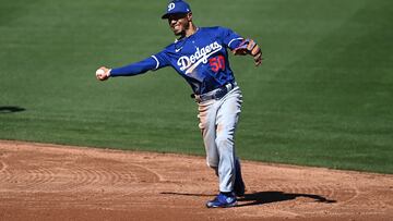 Mookie Betts #50 of the Los Angeles Dodgers.