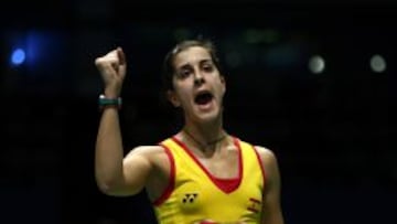 Carolina Marín debutó ayer en Dubai.