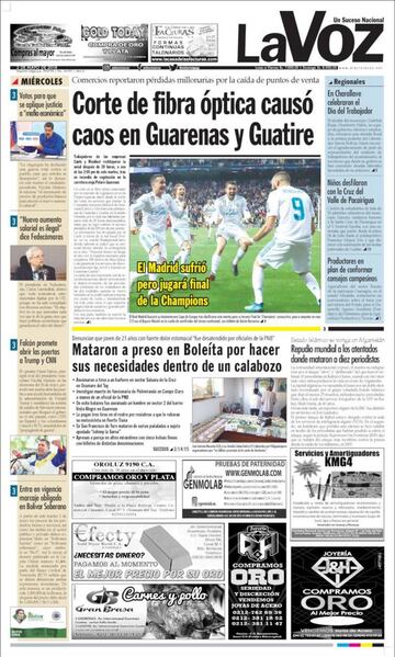 Las portadas de la prensa tras el Real Madrid-Bayern Múnich