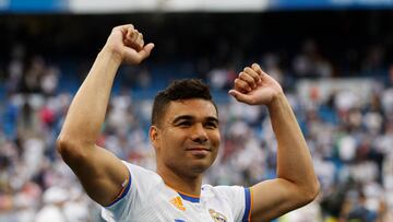 Casemiro, en un partido con el Real Madrid.
