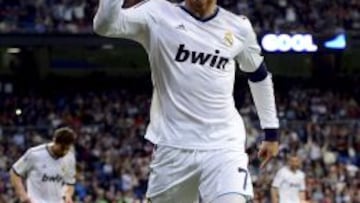 Cristiano Ronaldo celebró así su gol al Málaga.