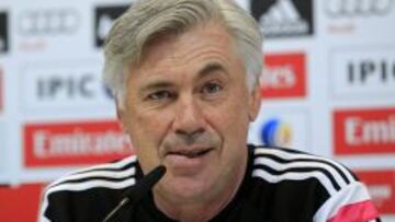 Carlo Ancelotti, en rueda de prensa.