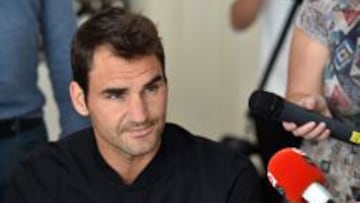 Federer, durante su conferencia de prensa.