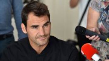 Federer, durante su conferencia de prensa.