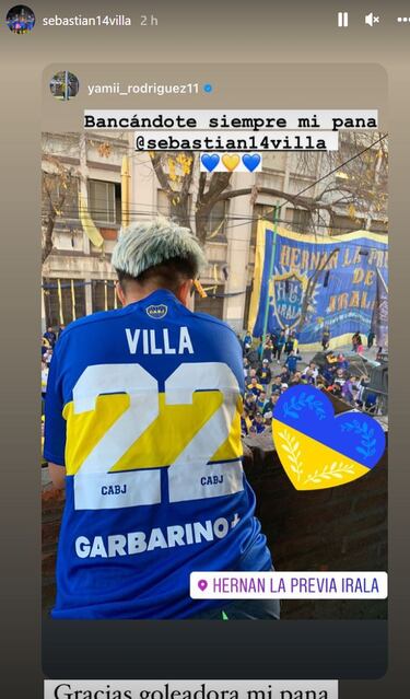 Sebastián Villa, activo en redes tras el triunfo con Boca