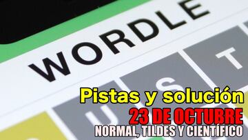 Wordle 23 de octubre 2024 solución pistas reto científico