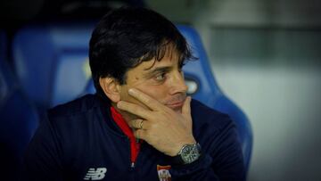 El entrenador italiano del Sevilla FC Vicenzo Montella durante el partido de ida de los octavos de final de la Copa del Rey.