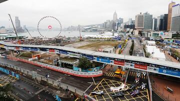 Acci&oacute;n durante el ePrix de Hong Kong.