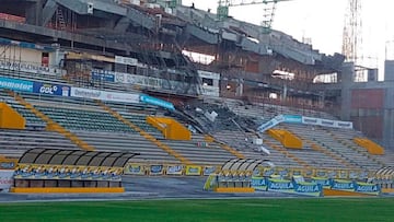 Así quedó la grada del estadio del Atlético Huila