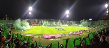 Partidazo en el Atanasio. Atlético Nacional celebró ante su gente el paso a la final de la Copa BetPlay donde enfrentará al Pereira.