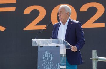 El presidente del Comité Olímpico Español, Alejandro Blanco Bravo, interviene durante la celebración del Centenario.