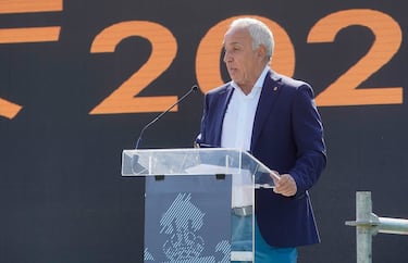 El presidente del Comité Olímpico Español, Alejandro Blanco Bravo, interviene durante la celebración del Centenario.