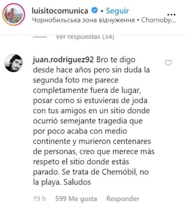 Luisito Comunica recibe críticas por tomarse fotos en Chernóbil