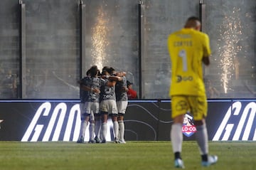 Así se festejó el gol de Lezcano ante Ñublense (Crédito: Photosport).