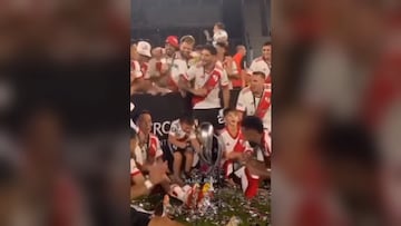 El hijo de Paulo Díaz la rompió en los festejos de River Plate: esto pasó