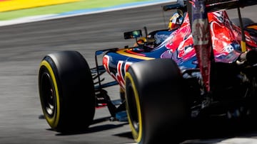 Carlos Sainz con el Toro Rosso en Alemania.