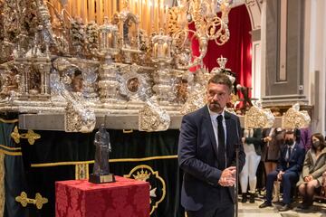 Antonio Banderas durante el encedido de velas en Málaga.