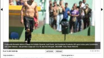 <b>BRASIL </b>Ronaldo. Foto publicada por el diario brasileño Estadao en Internet.