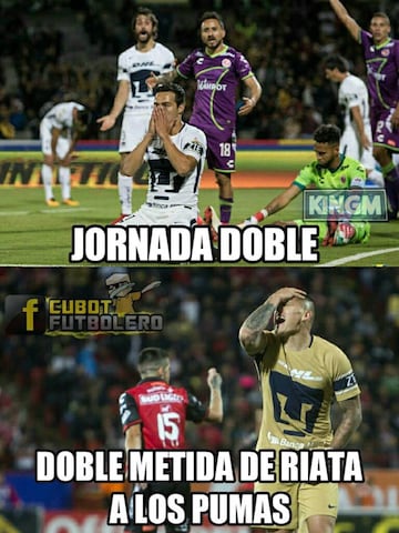 Pumas y Chivas roban los reflectores en los memes