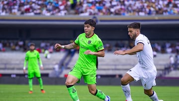 during the 1st round match between Pumas UNAM and FC Juarez as part of the Torneo Clausura 2024 Liga MX at Olimpico Universitario Stadium on January 14, 2024 in Olimpico Universitario, Mexico City, Mexico.