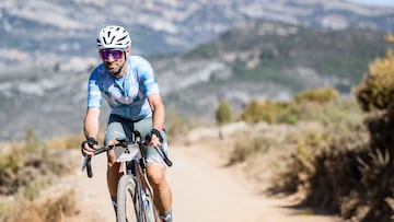 El ciclista Alejandro Valverde, durante una carrera de gravel