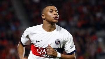 Soccer Football - Ligue 1 - Stade Rennes v Paris St Germain - Roazhon Park, Rennes, France - October 8, 2023 Paris St Germain's Kylian Mbappe REUTERS/Stephane Mahe