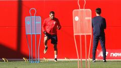 Mercado entrenando en la Ciudad Deportiva del Sevilla FC. 