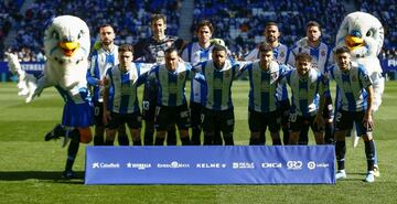 La última formación del Espanyol, repetida ante Sevilla y Villarreal.