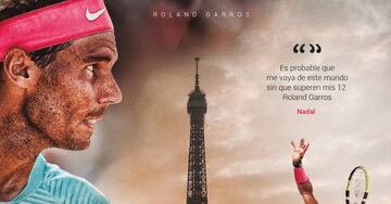 La trayectoria de Nadal en Roland Garros.