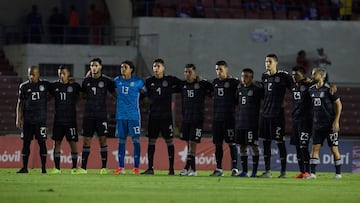 during the game Panama vs Mexico, corresponding to League A of Group B of the League of Nations CONCACAF 2019-2020, at Rommel Fernandez Stadium, on November 15, 2019. <br><br> durante el partido Panama vs Mexico, correspondiente a Liga A del Grupo B de la Liga de Naciones CONCACAF 2019-2020, en Estadio Rommel Fernandez, el 15 de Noviembre de 2019.