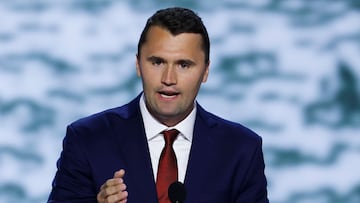 Charlie Kirk en la Convención Nacional Republicana el 15 de julio de 2024, en Milwaukee, Wisconsin.