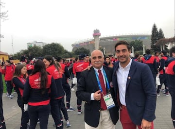 Felipe Miranda, abanderado nacional, en la previa de la inauguración de los Juegos Panamericanos Lima 2019.