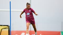 Patri Guijarro, durante el entrenamiento de la Selección española en Los Ángeles de San Rafael.