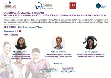 Aspen Institute México presentará Webinar para evitar la discriminación en el deporte