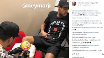 Neymar se tatúa la Champions a días de enfrentarse al Madrid