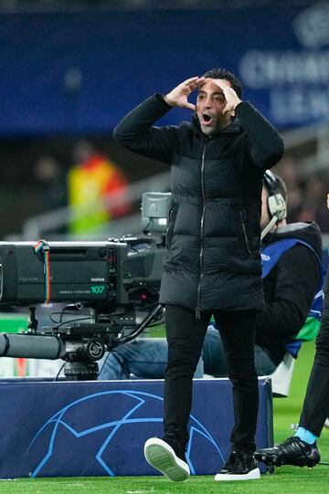 El técnico FC Barcelona, Xavi Hernández, durante el partido de la fase de grupos de la Liga de Campeones que FC Barcelona y Oporto.