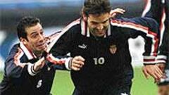 Morientes y Tristán miden su puntería