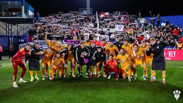 El Albacete celebró el pase a la siguiente ronda de Copa.
