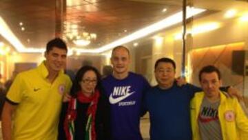 CON LOS DUEÑOS. Rafa Jordá, Nano y Rubén Suárez.