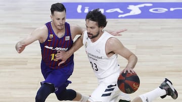 Llull y Heurtel, durante un partido
