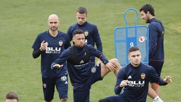 Entrenamiento del Valencia.