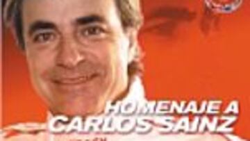Cartel anunciador del homenaje a Carlos Sainz