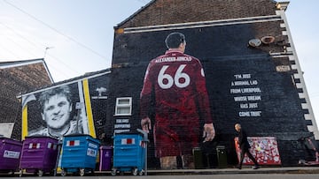 Mural de Alexander-Arnold, a orillas de Anfield.