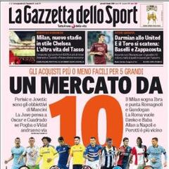 Gazzetta: Cuadrado y Oscar en recambio de Pogba y Vidal