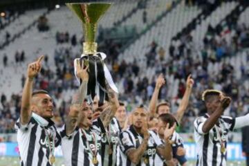 Juventus celebra el título en casa. 