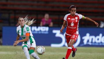 Partido de ida de las semifinales de la Liga Femenina BetPlay 2023, entre Atlético Nacional e Independiente Santa Fe.