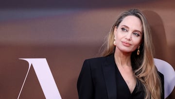 FILE PHOTO: Cast member Angelina Jolie poses during a gala presentation for the film "Maria" at the BFI London Film Festival in London, Britain October 18, 2024. REUTERS/Hollie Adams/File Photo